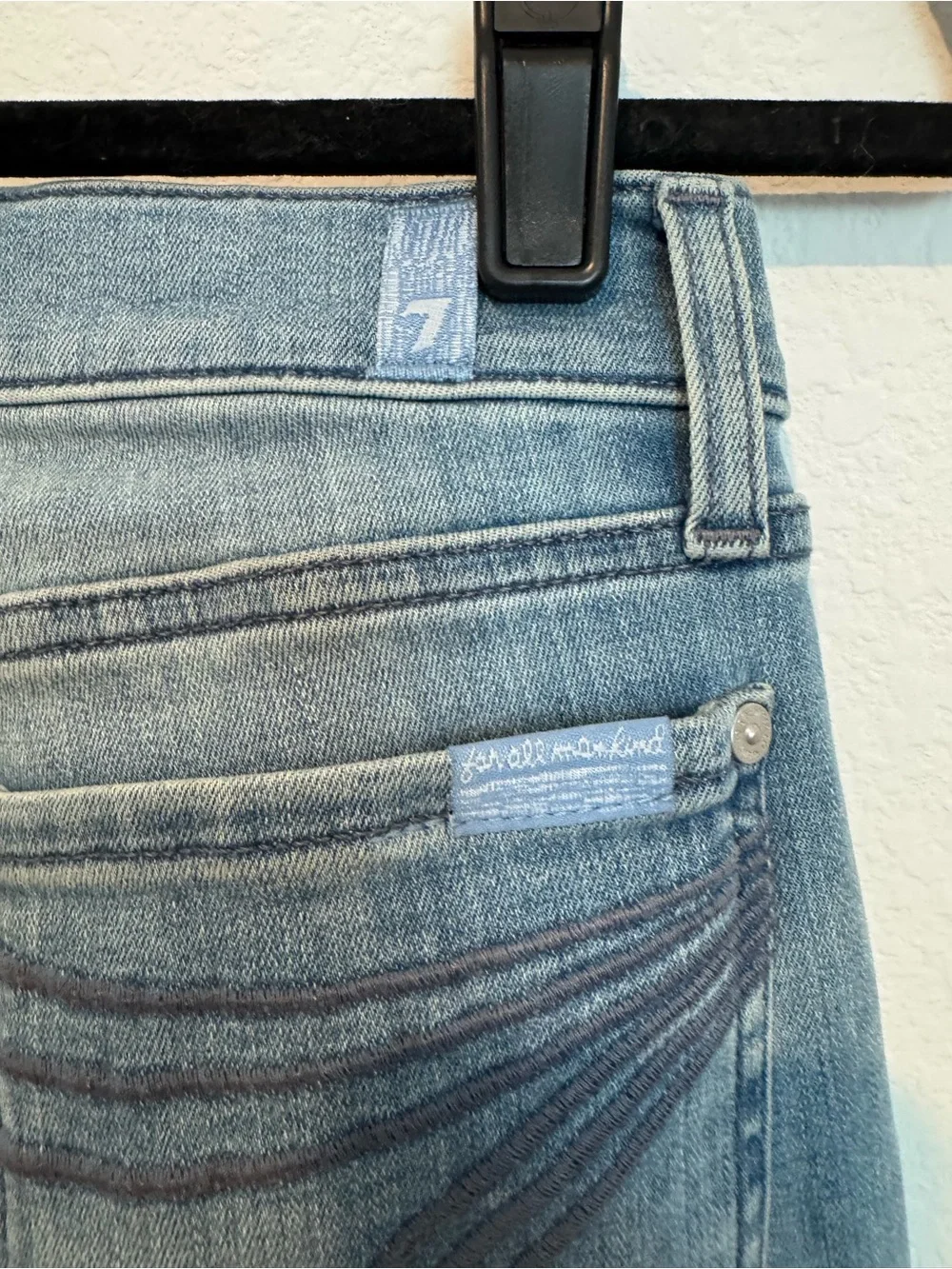 Seven for all Mankind Dojo Wide Leg High Rise Denim Jeans - Picture 9 of 13